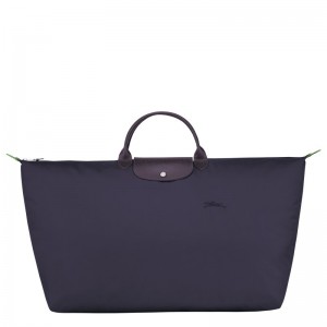 Longchamp Le Pliage Green M Travel Bag Bilberry | 31769-ZAXM
