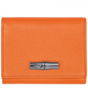 Longchamp Le Roseau Essential Wallet Turuncu | 27851-IAJS