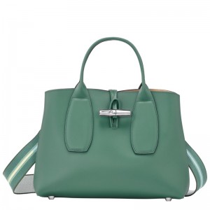 Longchamp Le Roseau M Handbag Sage | 581-SPXHDY